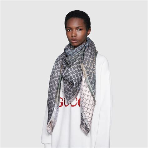 grey gucci shawl|gucci scarf clearance.